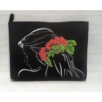 Косметичка під вишивку бісером «Дама з калиною» (Косметичка чи набір).